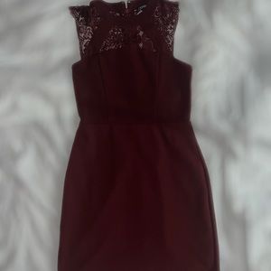 Express dress with lace back. Size 4. Red/burgundy color